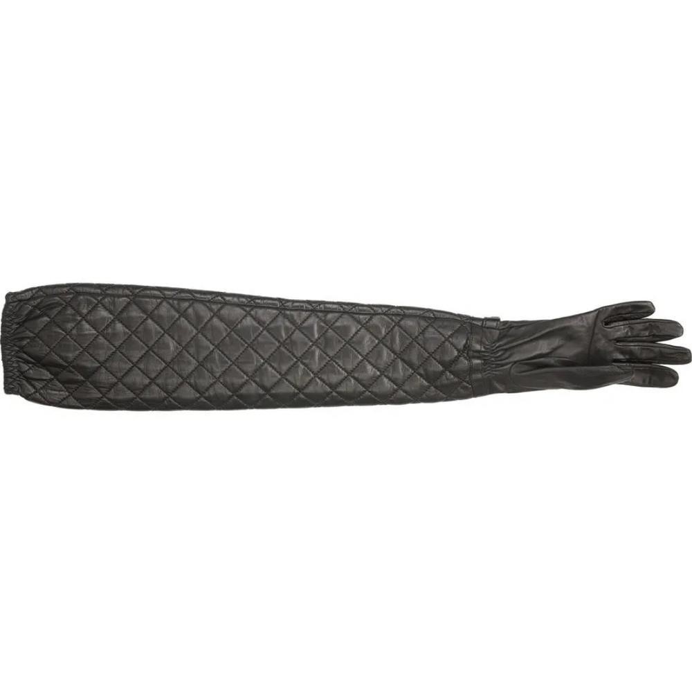 Phi Long Quilted Leather Gloves Sz 6.5 - Picture 2 of 5
